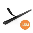 Afdekstrip 1,5 meter voor  1-fase - Zwart