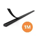 Afdekstrip 1 meter voor 1-fase - Zwart