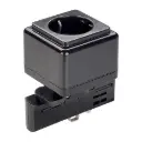 Stopcontact voor 3-fase Railverlichting - Zwart