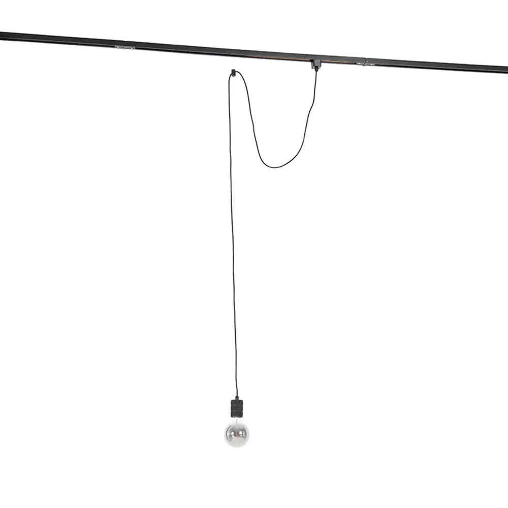 1-fase Railverlichting Hanglamp Ophangset - Zwart