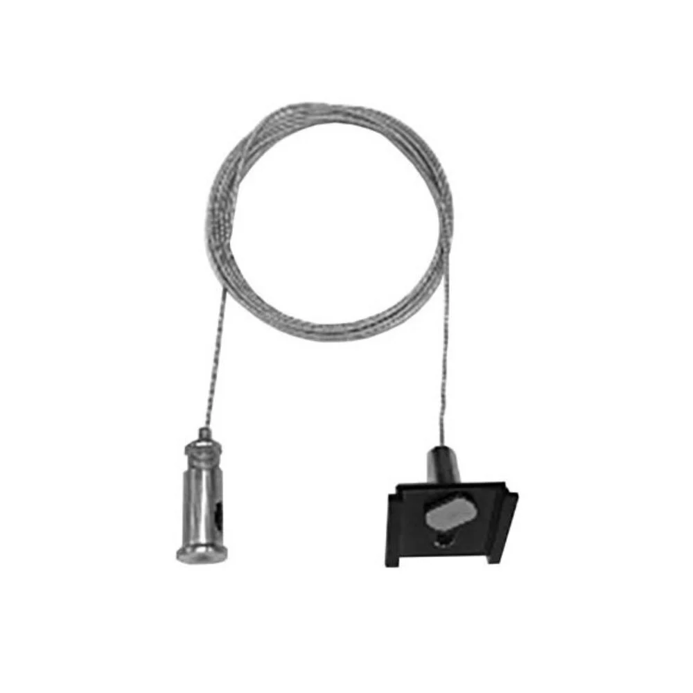 Pendelset voor 1-fase Railverlichting | Zwart, 2m, Instelbare Lengte