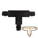 T-koppelstuk 3-fase - Extern - Rechts - Zwart