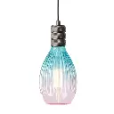 Glazen Hanglamp Solune - Blauw/Roze  - E27