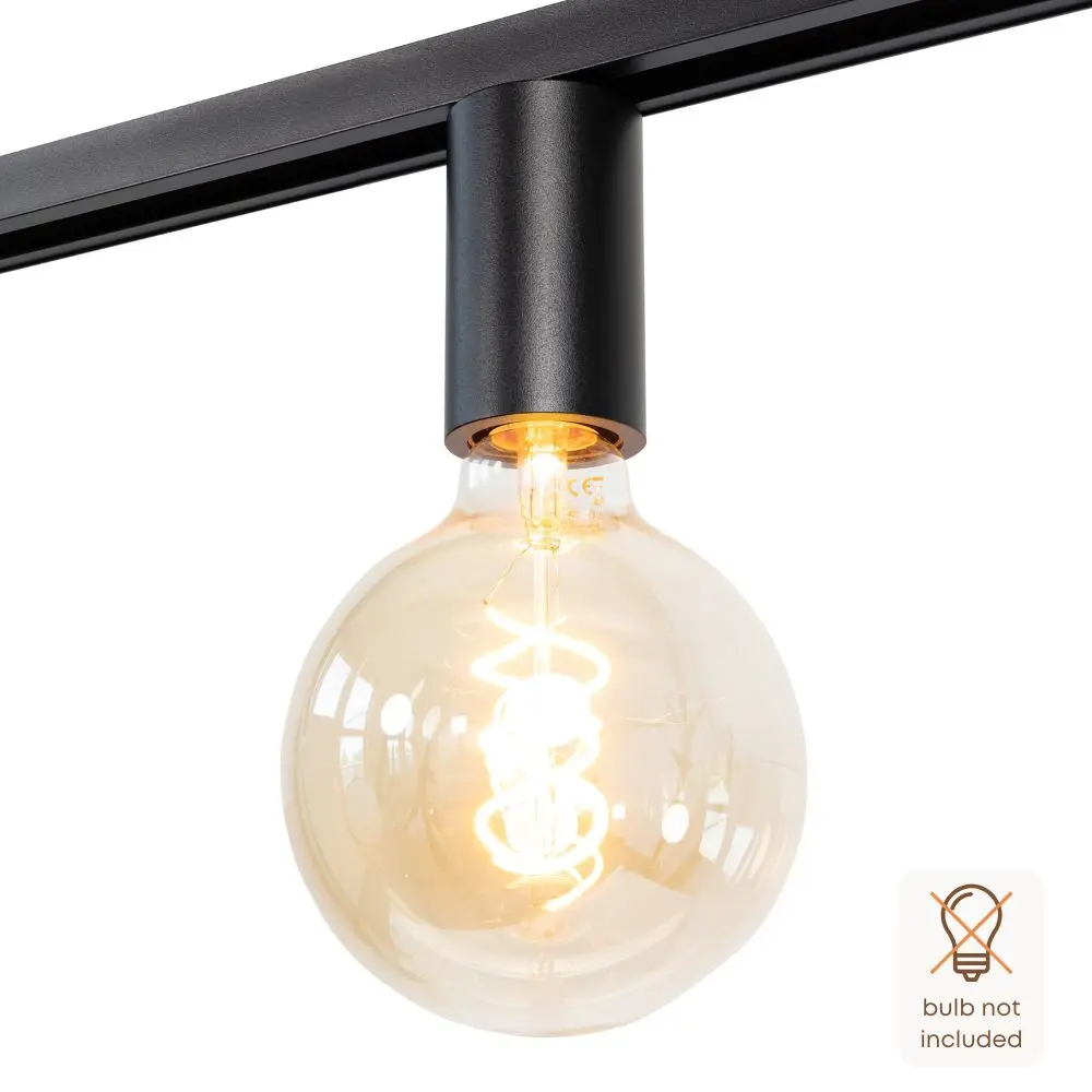 Viror Base - E27 Fitting - Zwart - 1-fase railverlichting 