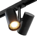 Viror Duo - Dubbele GU10 Railspot - Zwart - 1-fase railverlichting 