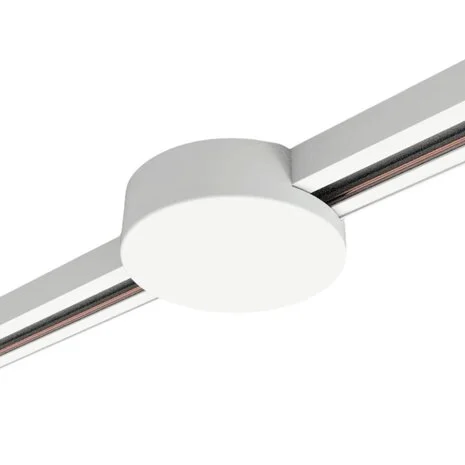 Ronde Plafondplaat voor 1-fase railverlichting - Wit