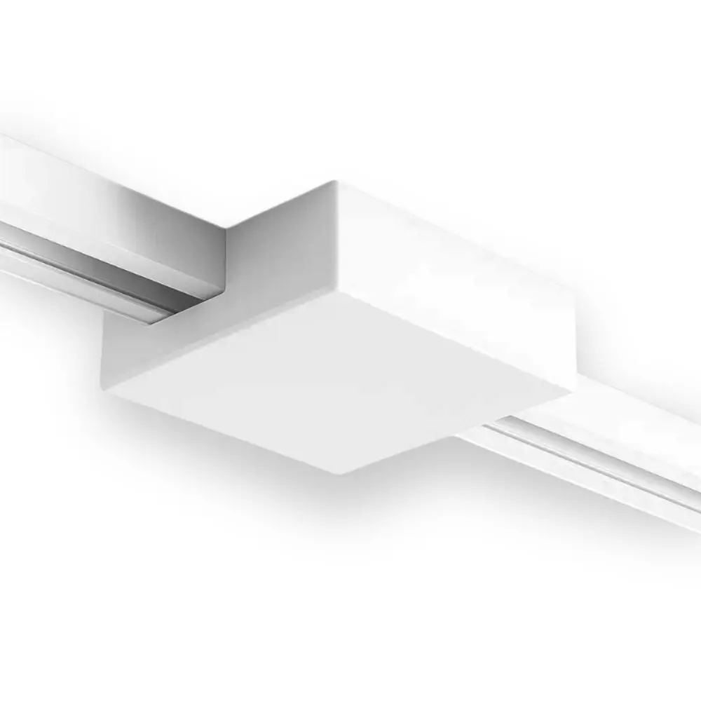 Vierkante Plafondplaat voor 1-fase railverlichting - Wit
