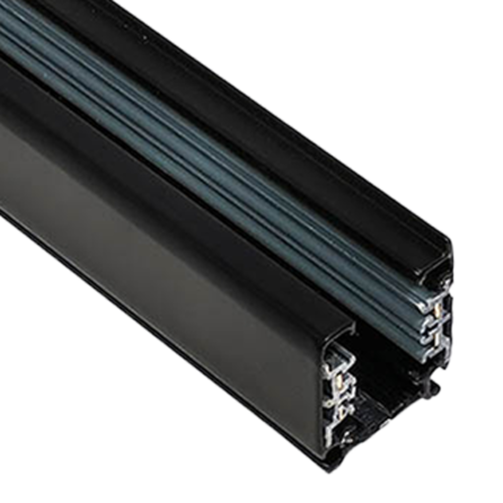 3-fase spanningsrails - opbouw - 1 meter - Zwart