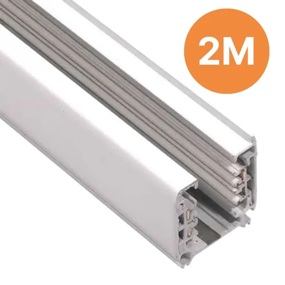 Qub 3-fase spanningsrails - opbouw - 2 meter - Wit