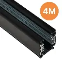 3-fase spanningsrails - opbouw - 4 meter - Zwart - op aanvraag