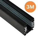 3-fase spanningsrails - opbouw - 3 meter - Zwart