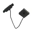 Middenvoeding met vierkante montageplaat voor 1-fase railverlichting - Zwart