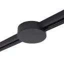 Ronde Plafondplaat voor 1-fase railverlichting - Zwart